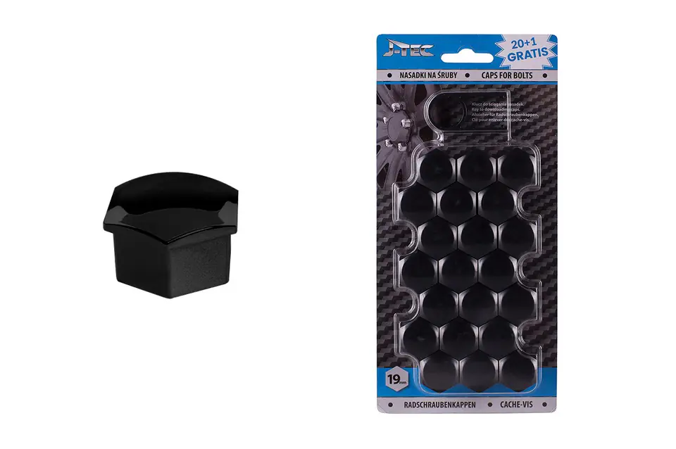 ⁨Screw caps 19 mm black⁩ at Wasserman.eu