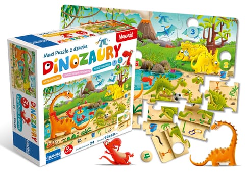 ⁨Maxi puzzle Dinozaury Granna⁩ w sklepie Wasserman.eu