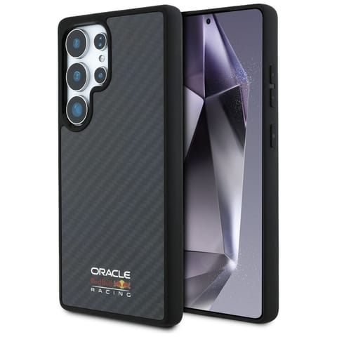 ⁨Etui Red Bull Real Carbon Fiber Shiny    Logo MagSafe do Samsung Galaxy S25 Ultra czarny⁩ w sklepie Wasserman.eu