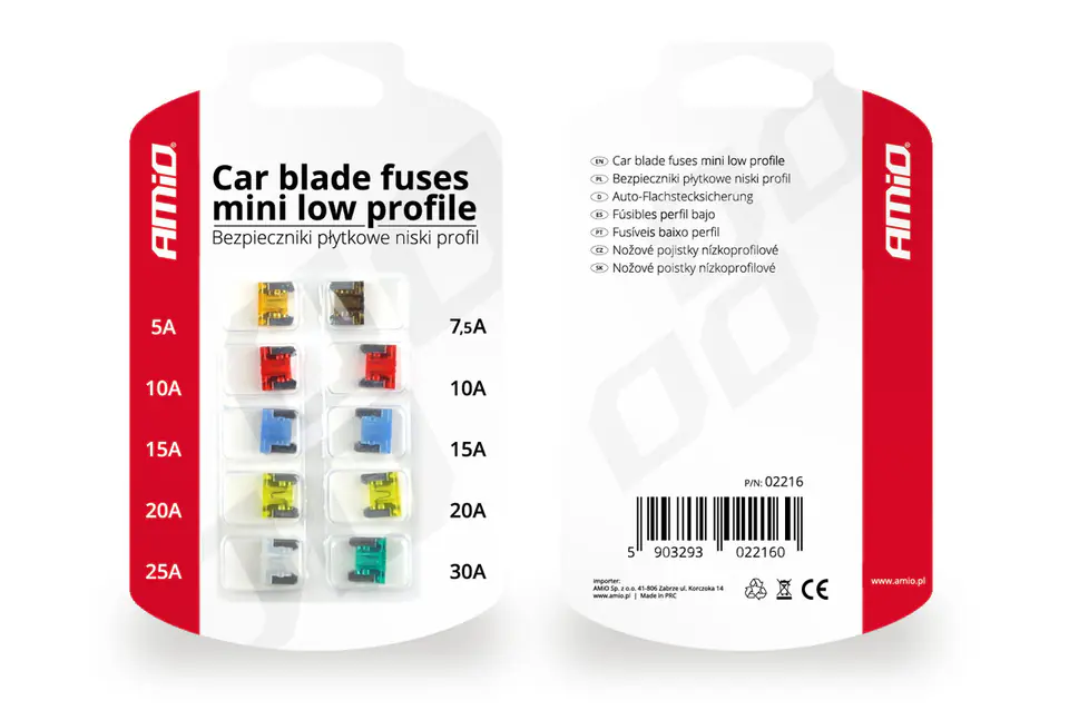 ⁨Car plate fuses low profile 10 pcs.⁩ at Wasserman.eu