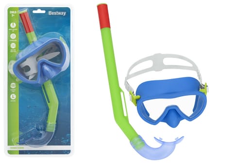 ⁨Maska z Rurką do Nurkowania Zielono- Niebieska Bestway 24036⁩ w sklepie Wasserman.eu