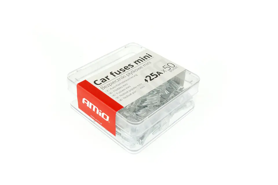 ⁨Car plate fuses mini box 50 pcs. 25a⁩ at Wasserman.eu