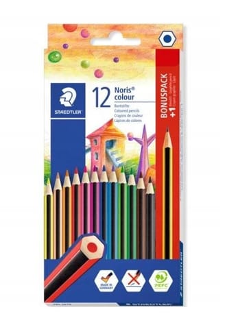 ⁨Kredki Noris colour 12 kol. + ołówek Noris HB Staedtler⁩ w sklepie Wasserman.eu