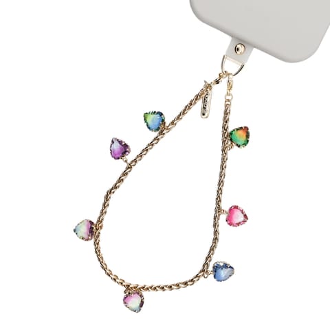 ⁨Crong Phone Charm - Smycz zawieszka do telefonu (Rainbow Hearts)⁩ w sklepie Wasserman.eu