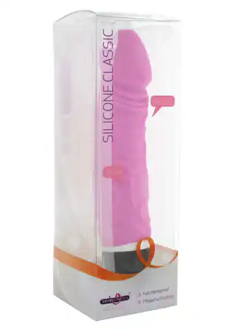 ⁨Silicone classic vibrator length 19cm pink⁩ at Wasserman.eu