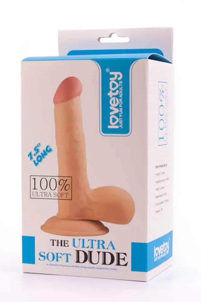 ⁨Cyberskin Dildo with Suction Cup The Ultra Soft Dude 19.5 cm Lovetoy⁩ at Wasserman.eu