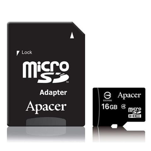 ⁨Apacer Karta pamięci Secure Digital Card, 16GB, micro SDHC, AP16GMCSH4, Class 4, bez adaptera, EOL⁩ w sklepie Wasserman.eu