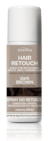 ⁨JOANNA Hair Retouch Spray do retuszu odrostów,siwizny i przerzedzonych włosów - Dark Brown 75 ml⁩ w sklepie Wasserman.eu