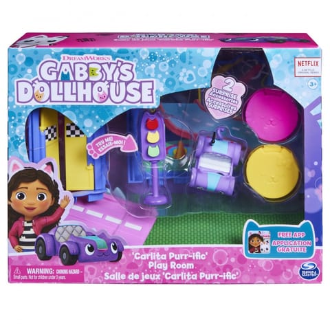 ⁨Gabby's Dollhouse, Carlita Purr-ific Play Room with Carlita Toy Car⁩ at Wasserman.eu