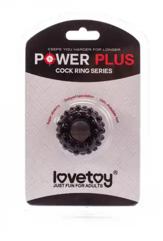 ⁨Pierścień na penisa Lovetoy Power Plus czarny śr. 1,6cm⁩ w sklepie Wasserman.eu