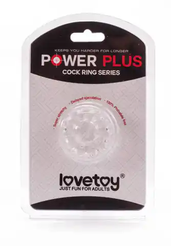 ⁨Lovetoy Power Plus Penis Ring Transparent Mid 1.6cm⁩ at Wasserman.eu