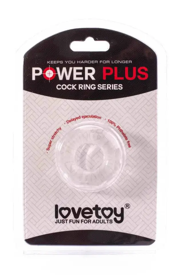 Lovetoy Power Plus Penis Ring Transparent Mid 2cm at Wasserman.eu