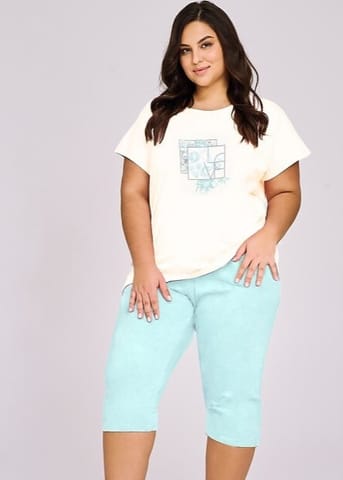 ⁨PIŻAMA TARO 3414 ISLA SS25 XXL-3XL (kolor różowy, rozmiar XXL)⁩ w sklepie Wasserman.eu