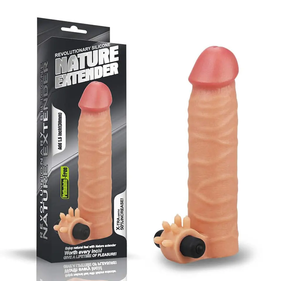 Silikonowa nakładka Lovetoy 19,3cm z wibracjami w sklepie Wasserman.eu