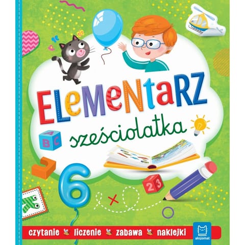 ⁨Elementarz sześciolatka. Czytanie, liczenie, zabawa, naklejki⁩ w sklepie Wasserman.eu