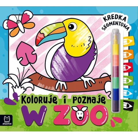 ⁨Koloruję i poznaję. W zoo. Kredka segmentowa⁩ w sklepie Wasserman.eu