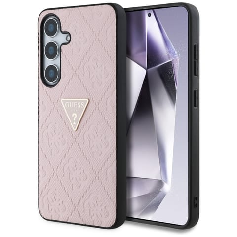 ⁨Etui Guess Hot Stamp 4G Pattern Triangle Metal Logo do Samsung Galaxy S25 różowy⁩ w sklepie Wasserman.eu