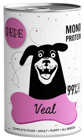 ⁨Paka Zwierzaka PEPE Veal (cielęcina) puszka 400g⁩ w sklepie Wasserman.eu