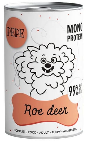 ⁨Paka Zwierzaka PEPE Roe Deer (sarna) puszka 400g⁩ w sklepie Wasserman.eu