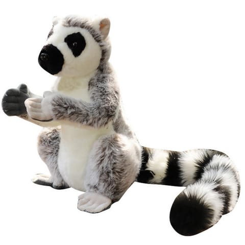 ⁨Maskotka Pluszowa Lemur Pluszak Miękki Szary 28cm⁩ w sklepie Wasserman.eu