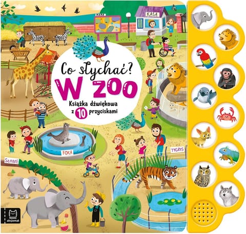 ⁨Co słychać? W zoo. Książka dźwiękowa z 10 przyciskami⁩ w sklepie Wasserman.eu