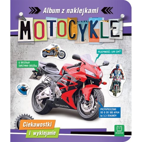 ⁨Motocykle. Album z naklejkami. Ciekawostki i wyklejanie⁩ w sklepie Wasserman.eu