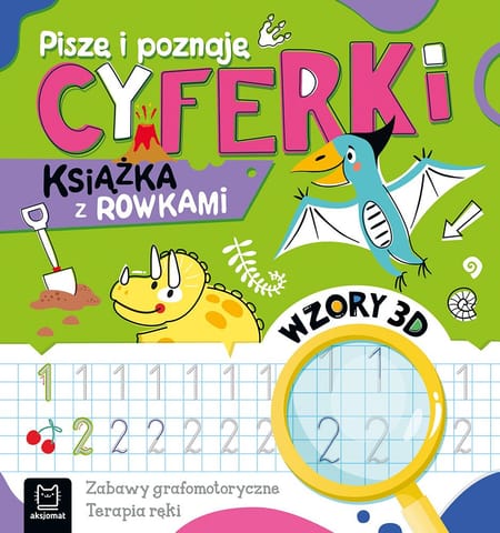 ⁨Piszę i poznaję. Cyferki. Książka z rowkami. Wzory 3D. Zabawy grafomotoryczne, terapia ręki⁩ w sklepie Wasserman.eu