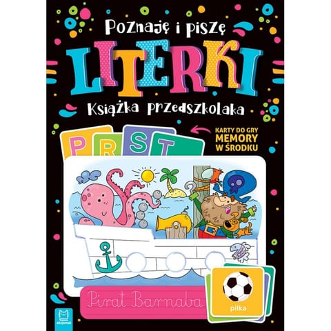 ⁨Poznaję i piszę literki. Książka przedszkolaka. Karty do gry memory w środku⁩ w sklepie Wasserman.eu