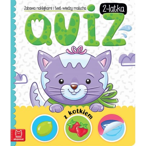 ⁨Quiz 2-latka z kotkiem. Zabawa naklejkami i test wiedzy malucha⁩ w sklepie Wasserman.eu