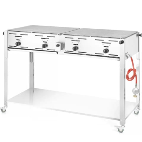 ⁨Gas grill "Master Quattro" 4 burners 22kW mobile - Hendi 154908⁩ at Wasserman.eu