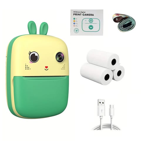 ⁨Mini drukarka termiczna z aparatem fotograficznym i kamerą HURC10Z - zielona⁩ w sklepie Wasserman.eu