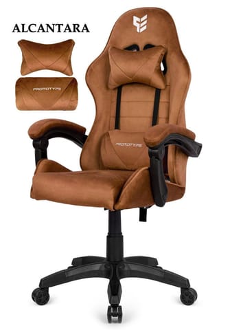 ⁨Fotel obrotowy gamingowy HERO ENZO BROWN ALCANTARA⁩ w sklepie Wasserman.eu