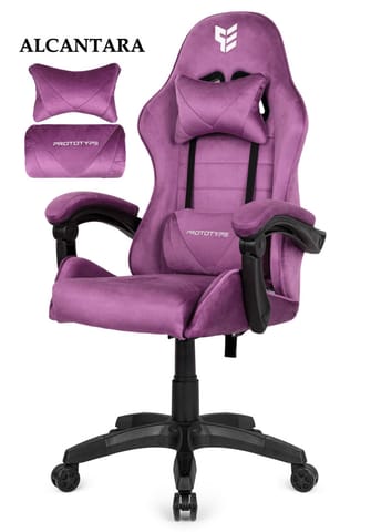 ⁨Fotel obrotowy gamingowy HERO ENZO PURPLE ALCANTARA⁩ w sklepie Wasserman.eu