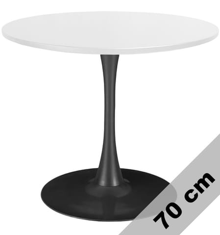 ⁨Stół okrągły VICTORY WHITE 70 cm SMOKE⁩ w sklepie Wasserman.eu