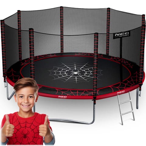 ⁨Trampolina ogrodowa 13ft/404cm z siatką zewnętrzną i drabinką Neo-Sport⁩ w sklepie Wasserman.eu