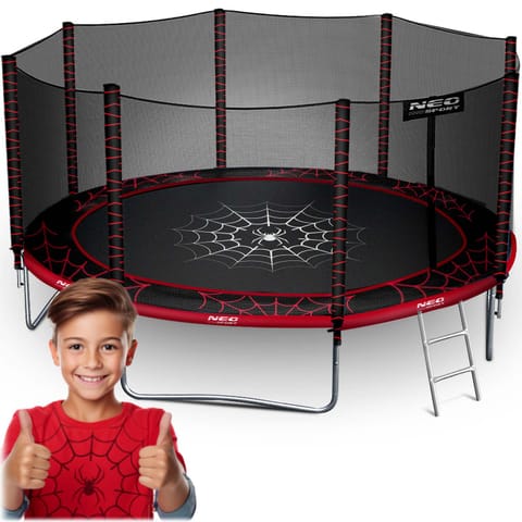 ⁨Trampolina ogrodowa 14ft/435cm z siatką zewnętrzną i drabinką Neo-Sport⁩ w sklepie Wasserman.eu