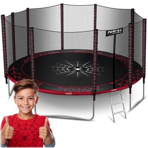 ⁨Trampolina ogrodowa 15ft/465cm z siatką zewnętrzną i drabinką Neo-Sport⁩ w sklepie Wasserman.eu