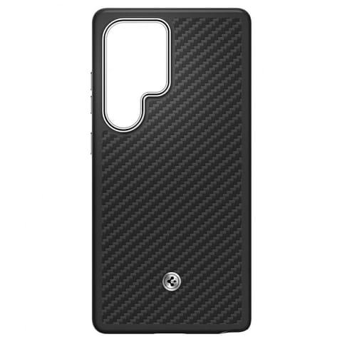 ⁨Etui Samsung Spigen Enzo Aramid Magnet   do Galaxy S25 Ultra czarno-srebrny⁩ w sklepie Wasserman.eu