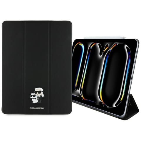 ⁨Karl Lagerfeld KLFC13PM24SAKCK iPad Pro  13" 2024 Book Cover czarny/black Saffiano Magnetic Karl &Choupette⁩ w sklepie Wasserman.eu