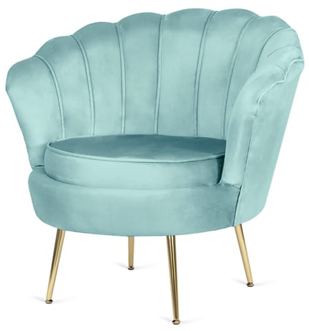 ⁨Krzesło Fotel Muszla Lugano DONNA VELVET MINT⁩ w sklepie Wasserman.eu