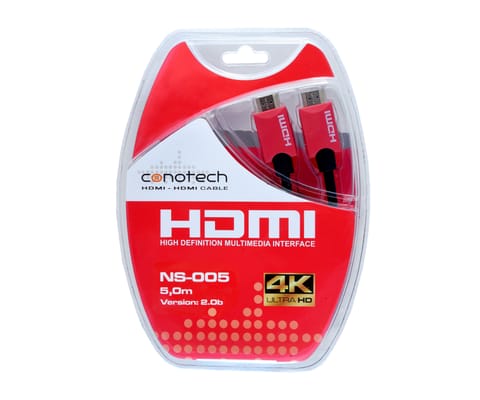 ⁨HDMI-HDMI v.2.0 5m cable Conotech NS-005R 4K⁩ at Wasserman.eu