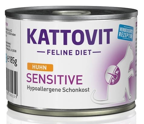 ⁨Kattovit Feline Diet Sensitive kurczak puszka 185g⁩ w sklepie Wasserman.eu