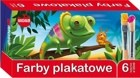 Farby plakatowe 6 kolorów 20 ml w sklepie Wasserman.eu