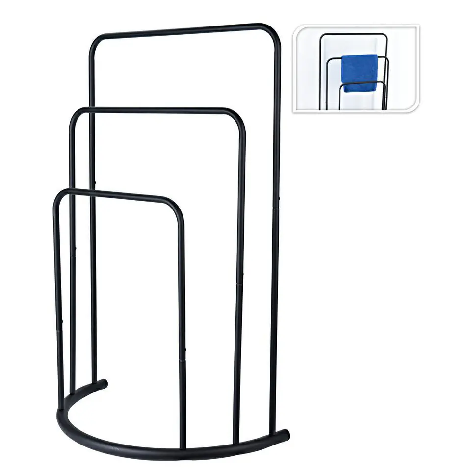 ⁨Bathroom stand for towels black⁩ at Wasserman.eu