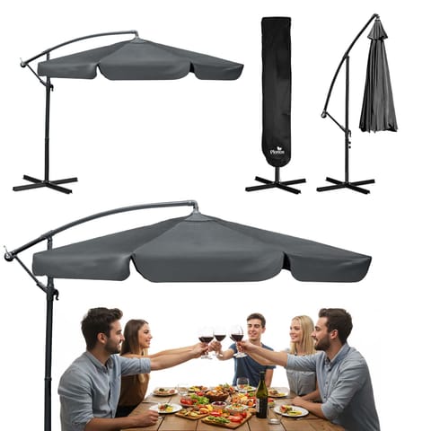 ⁨Parasol ogrodowy składany 6 segmentowy 350 cm z pokrowcem Plonos PL-880⁩ w sklepie Wasserman.eu