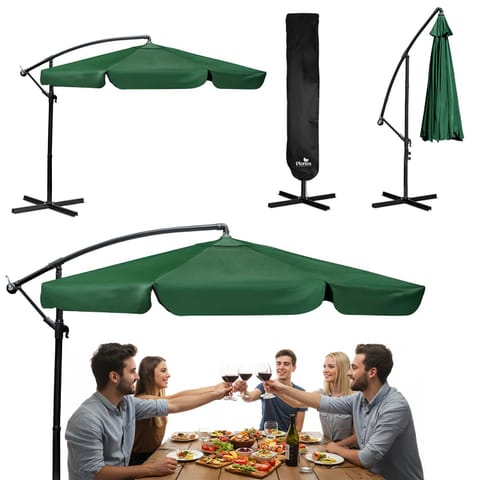 ⁨Parasol ogrodowy składany 6 segmentowy 350 cm z pokrowcem Plonos PL-880⁩ w sklepie Wasserman.eu