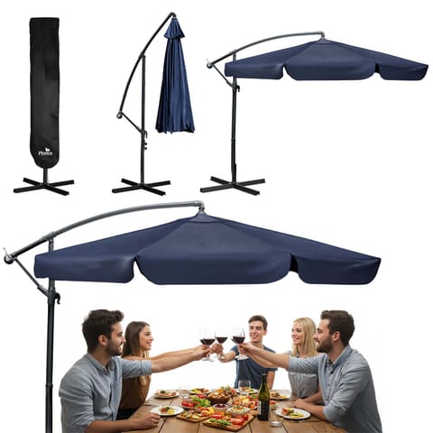 ⁨Parasol ogrodowy składany 6 segmentowy 350 cm z pokrowcem Plonos PL-880⁩ w sklepie Wasserman.eu