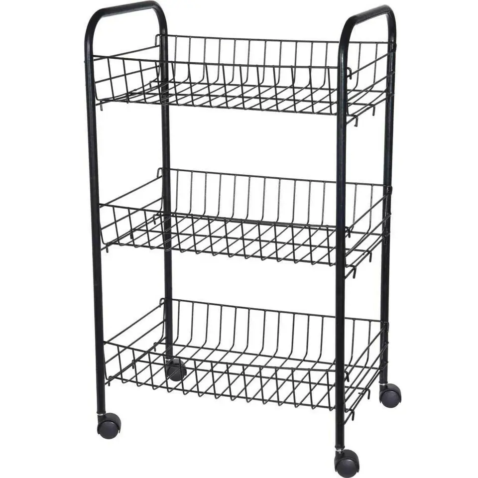 ⁨Multifunctional bookcase 3 levels black⁩ at Wasserman.eu