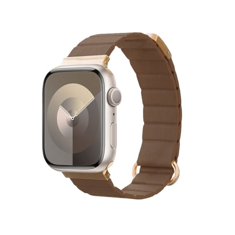 ⁨Crong Eclipse - Skórzany pasek magnetyczny Apple Watch 38/40/41/42mm (brązowy)⁩ w sklepie Wasserman.eu