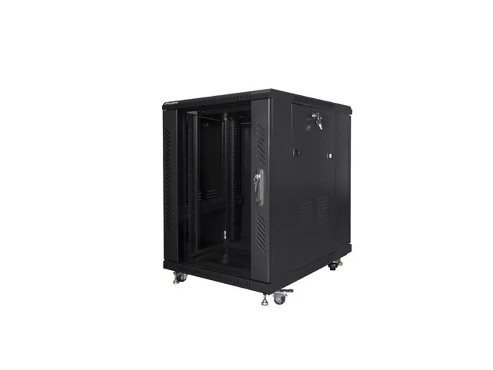 ⁨Free standing cabinet 19 inches 15U 600X800mm black⁩ at Wasserman.eu